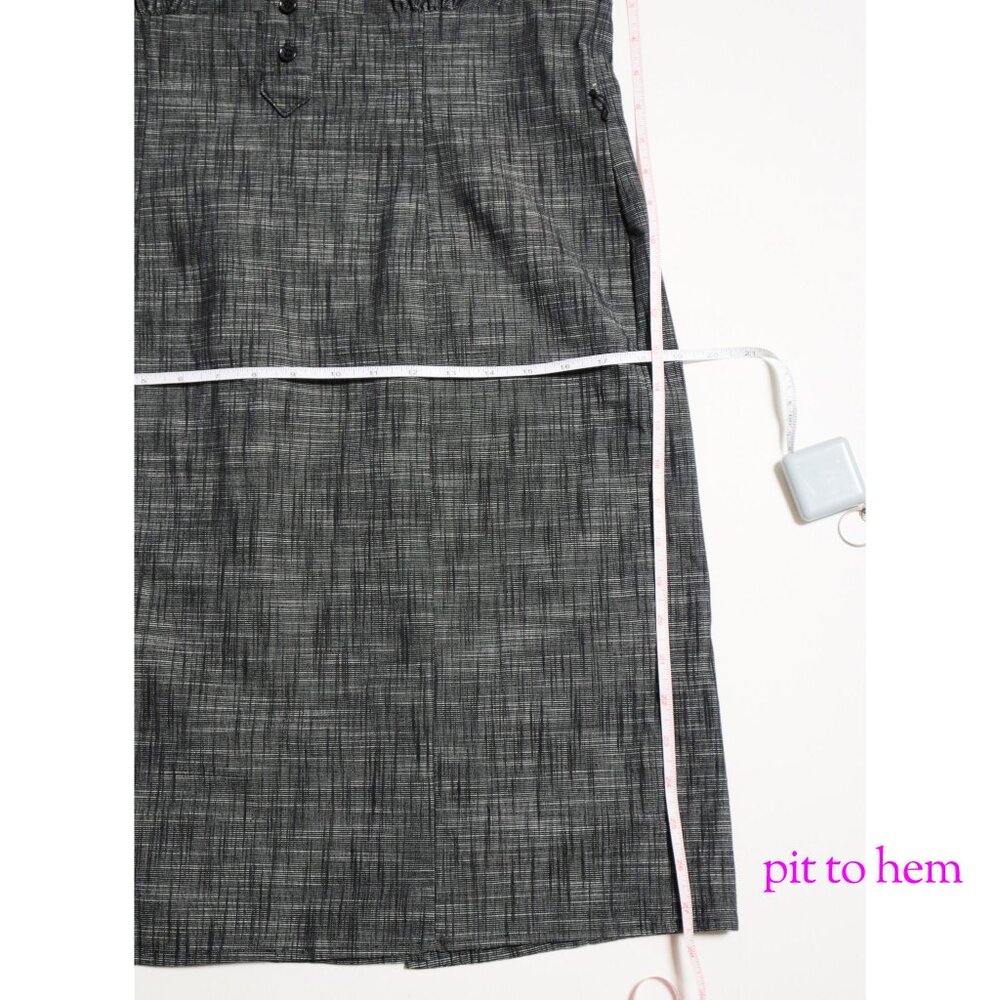 Crosshatch Dark Grey Collared Office Babydoll Dress 🦭 RICKI'S - Picture 9 of 9